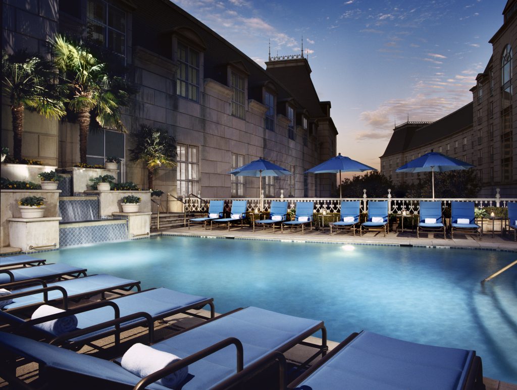 Hotel Crescent Court's pool is open to hotel guests and members.