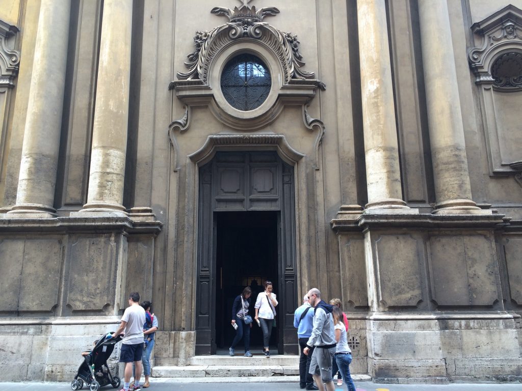 Roman churches open early in the morning, close at noon and re-open at four.