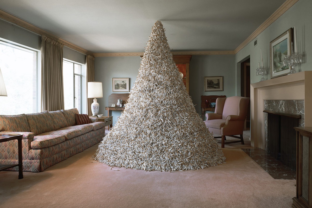cigarette christmas tree An International Photographer's Stunning Work is Shown Off in Dallas: A Christmas  Tree of Cigarettes is Just the Start