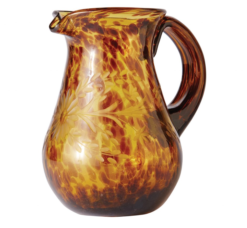 El Jefe Jaguar Jarron handblown glass pitcher, $125