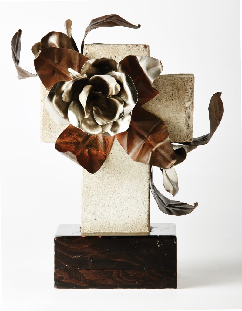 Primavera Chica weathered cross, $595