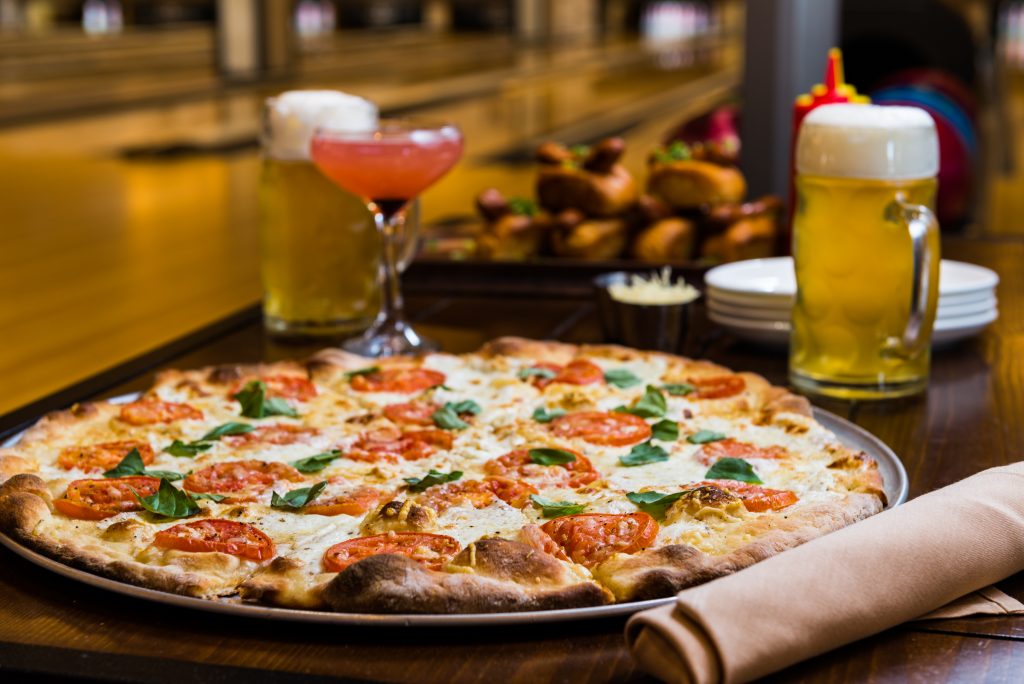 Pizza also graces Bowl & Barrel's menu. 