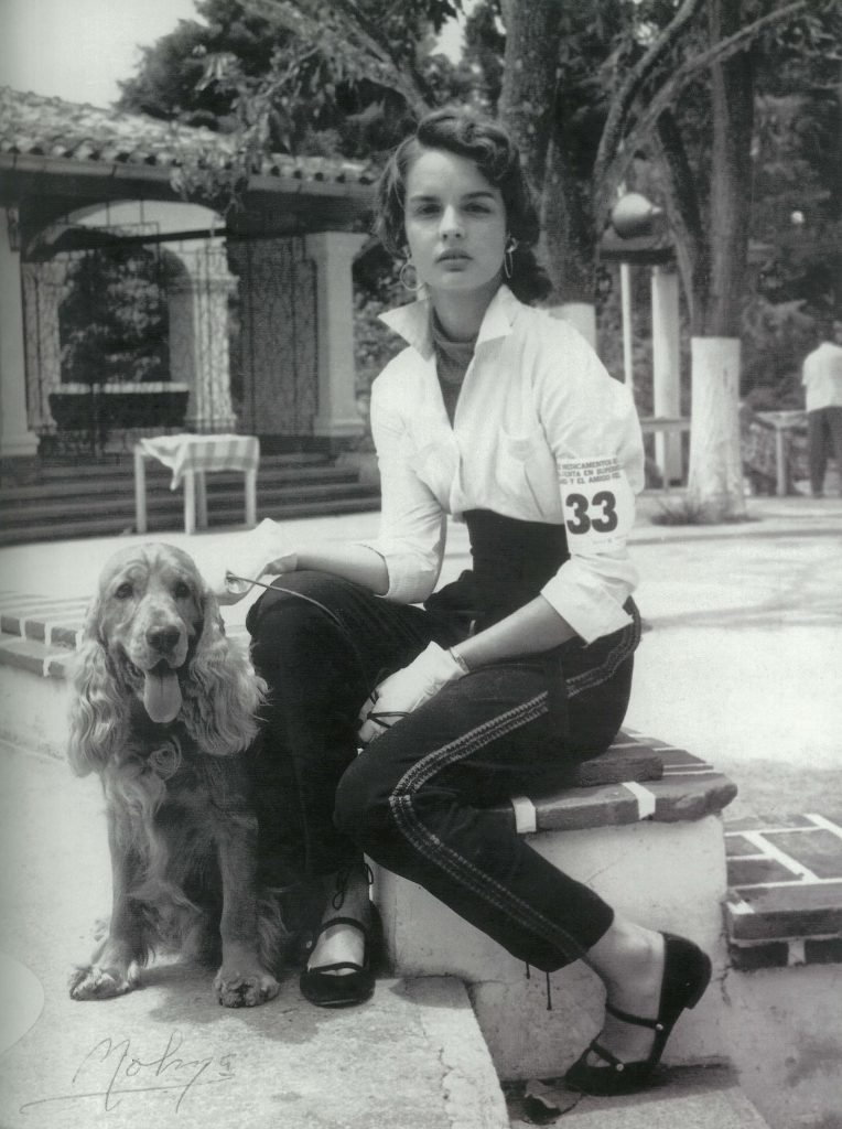 At age 16, at a dog show in Caracas, 1955