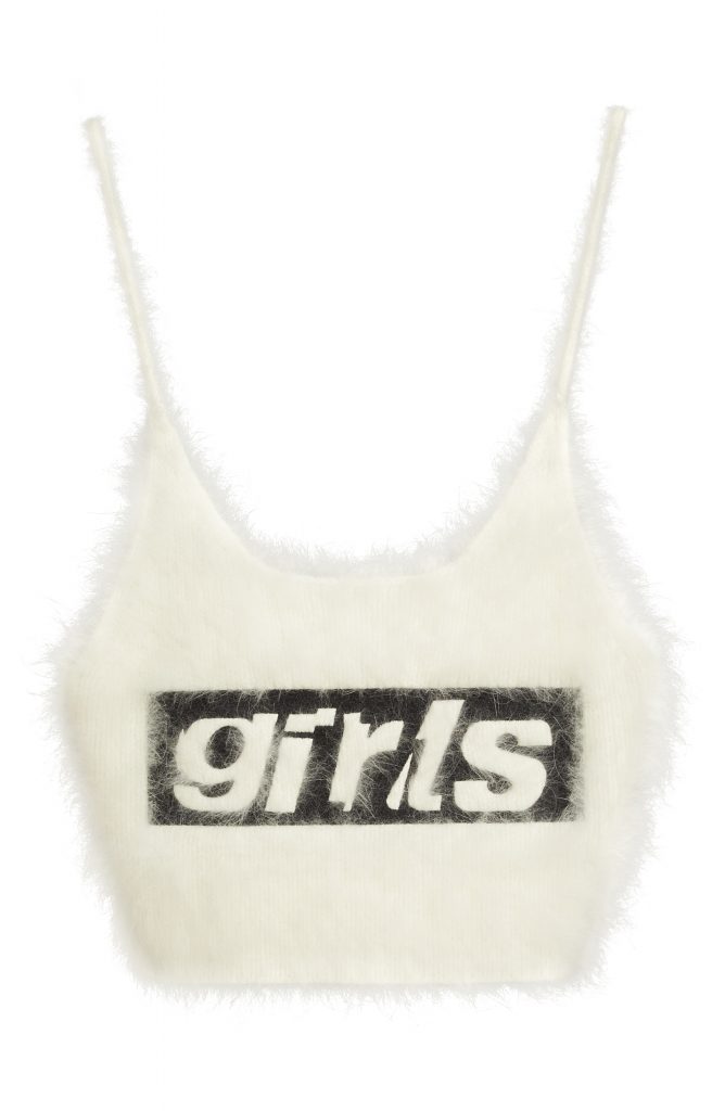 Alexander Wang Embroidered Angora Bra Top, $395