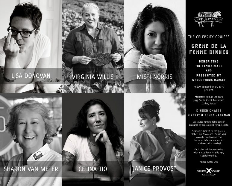Six local and national chefs are featured in this year's Créme de la Femme Dinner.