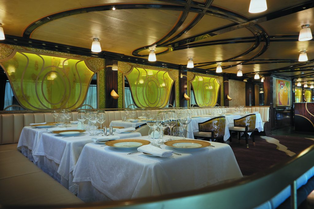 Chartreuse is one of many restaurants aboard the Seven Seas Explorer.