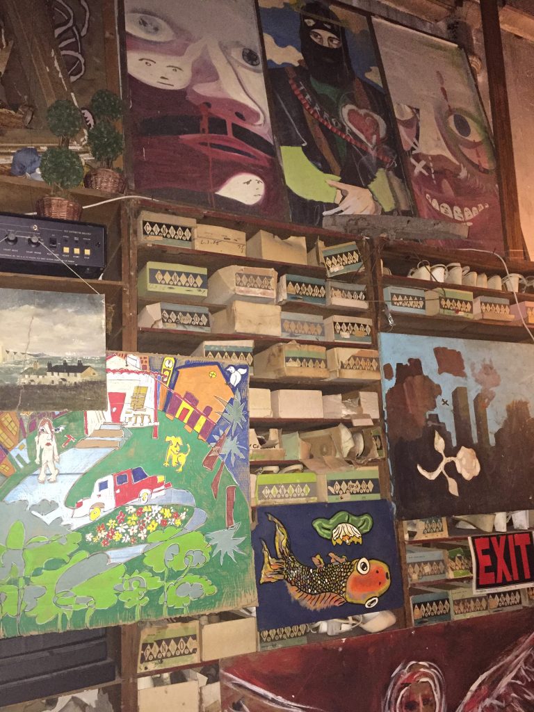 Upstairs at notsuoH, chaos and collectibles reign.