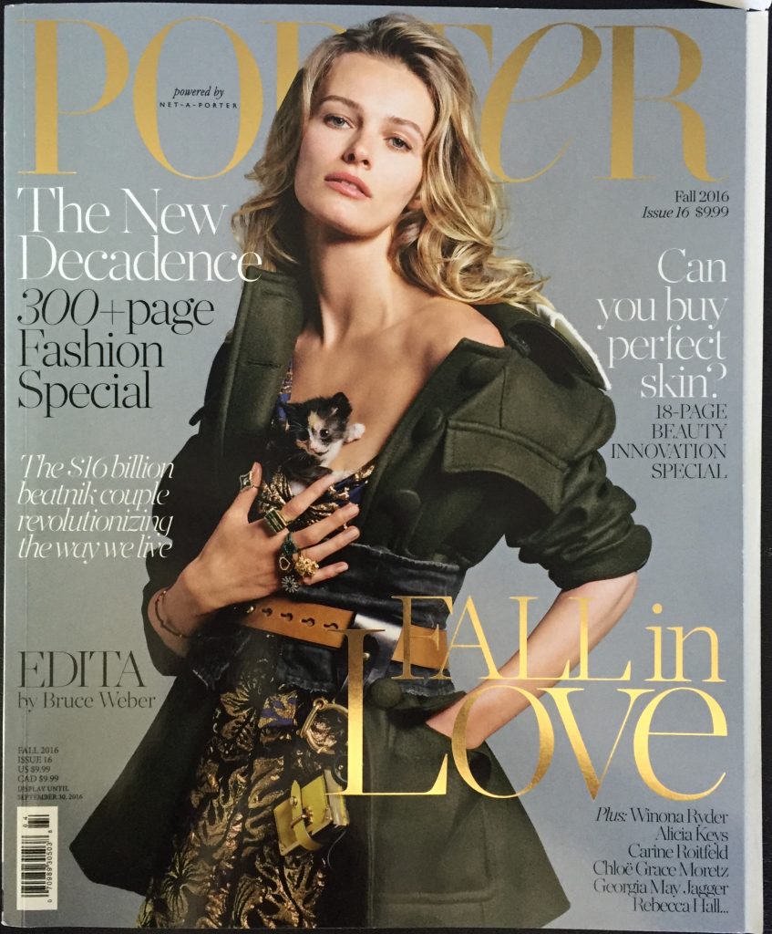 Porter magazine's September issue cover features a teeny tiny — and adorable — kitten.