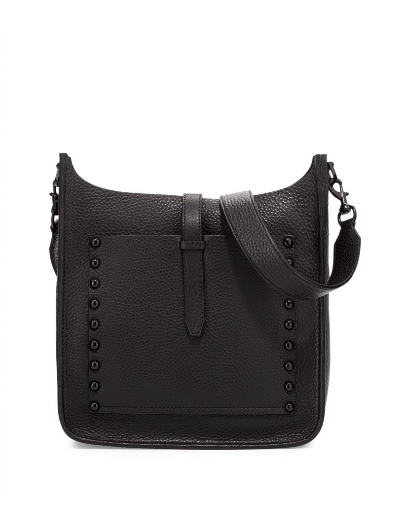 Unlined leather feed bag, $295