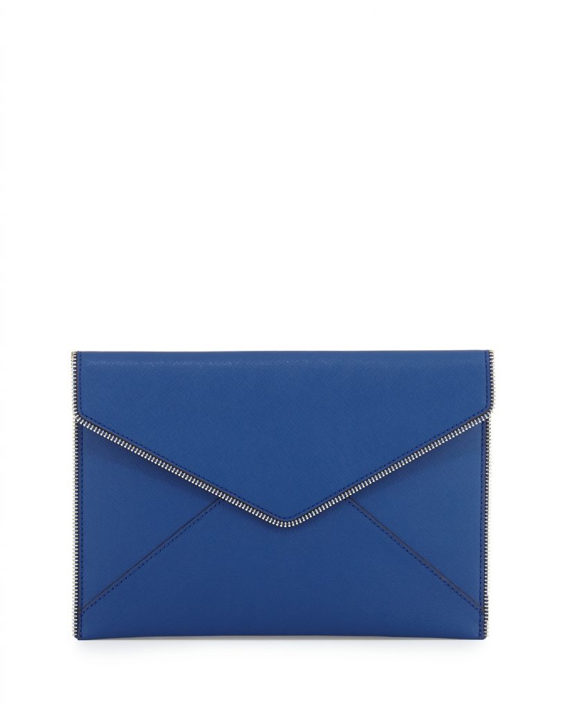 Leo saffiano envelope clutch bag, $95