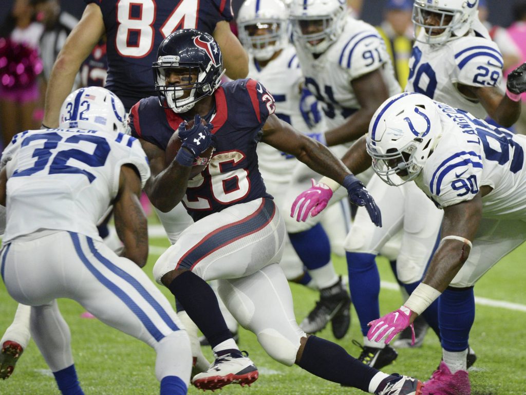 Lamar Miller made seven different Colts on a game-changing play.