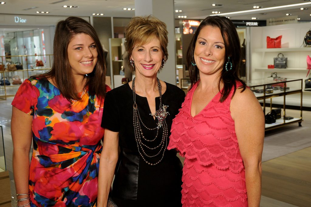 From left: Lynnsey Wimmer, Linda Kuykendall  and Brittany O'Brien at the Saks Fifth Avenue Key to the Cure Wednesday Oct. 26,2016.(Dave Rossman photo)