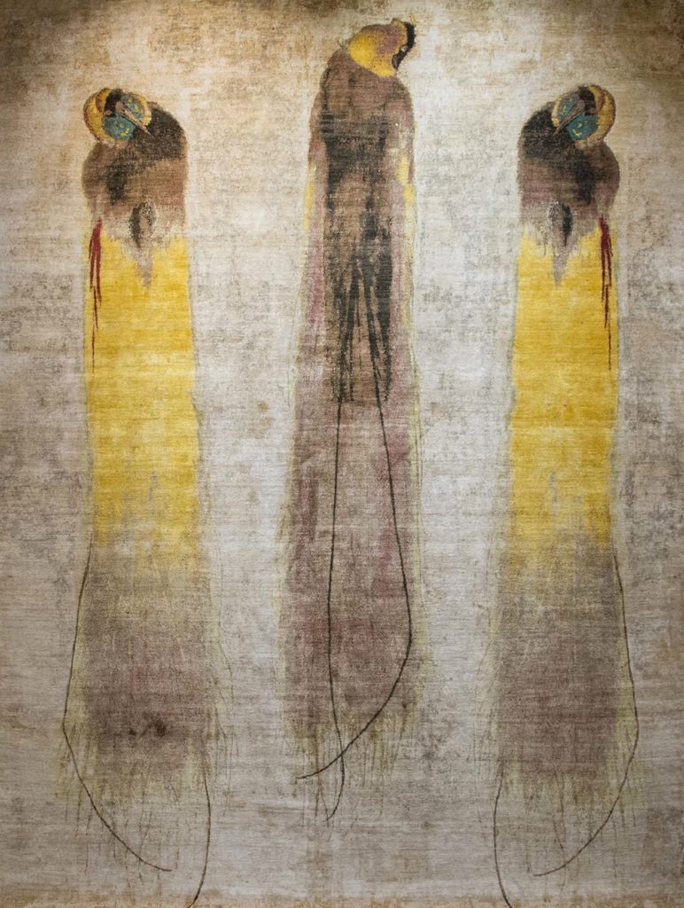 This "Three Birds (Silk)" 9' x 12' rug is part of Abrash Decorative Rug Gallery's new line.