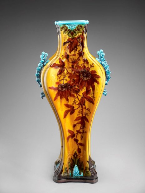 Joseph-Théodore Deck, Vase, c. 1880, earthenware, the Museum of Fine Arts, Houston, Museum purchase funded by the Museum Collectors.
