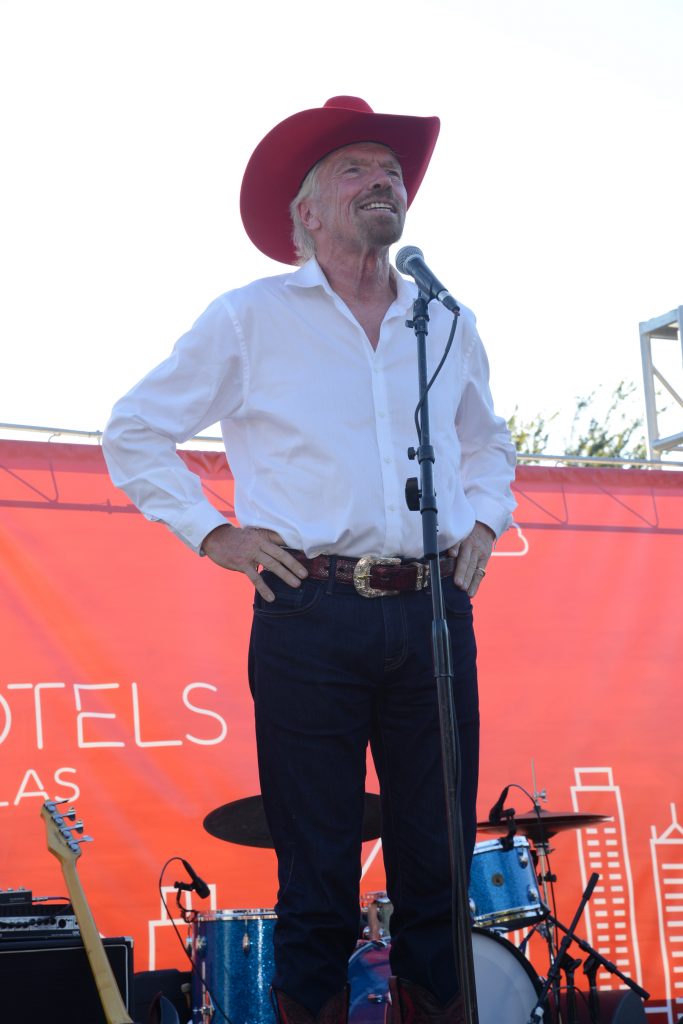 Richard Branson at the 2016 groundbreaking of Virgin Hotels Dallas in the Design District. 