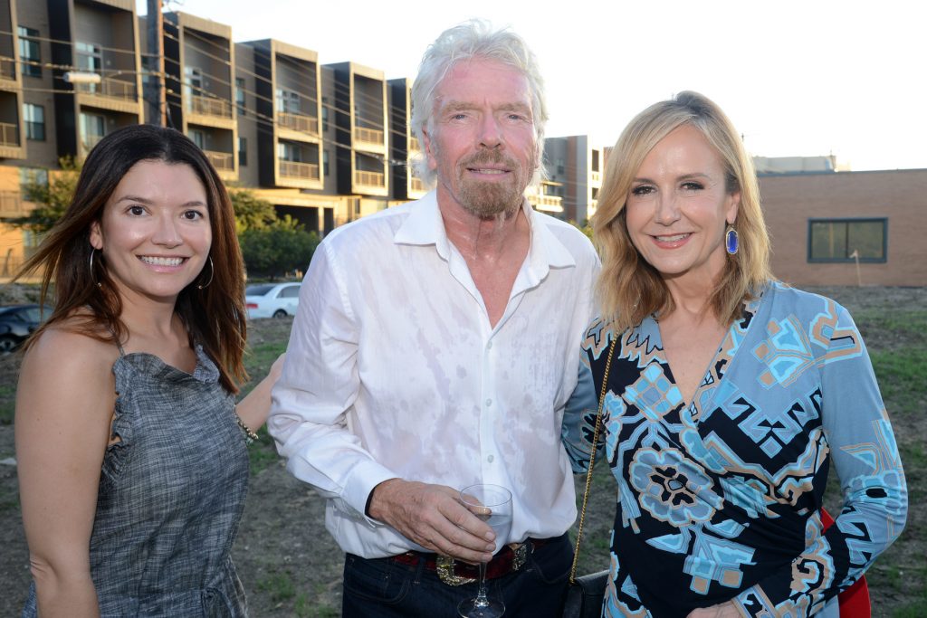 Janet LaBarba, Richard Branson, and Jane McGarry enjoyed the scene of the Virgin Hotel groundbreaking.