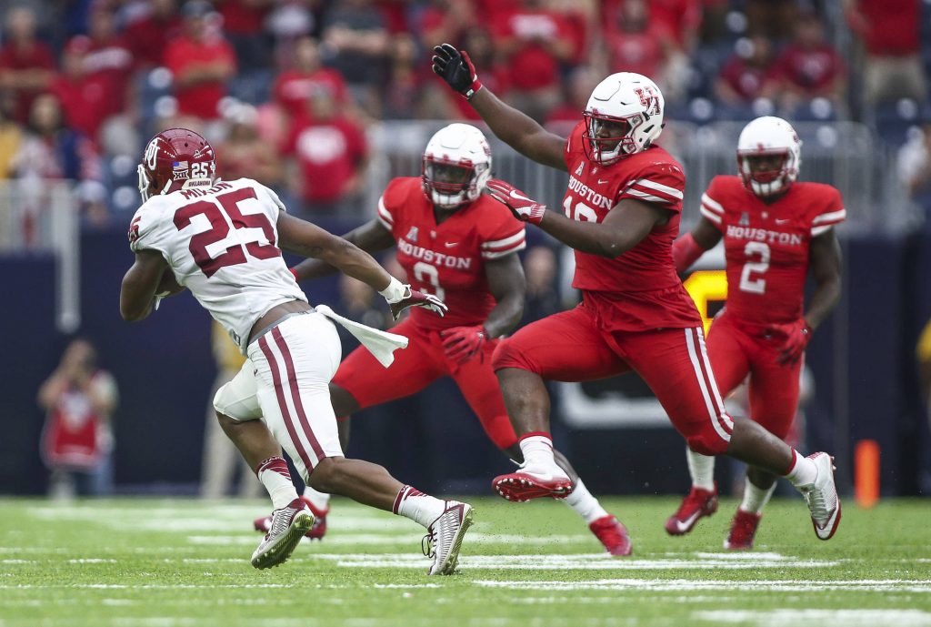 Ed Oliver first emerged as an unblockable force for Tom Herman's Houston team. Teams fear No. 10.