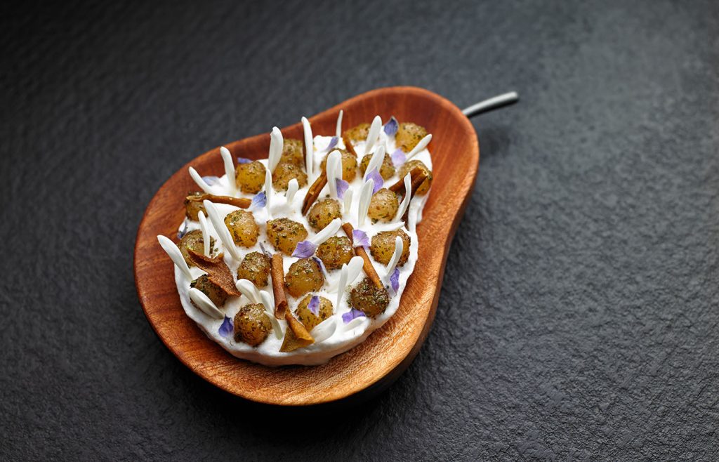 Attica chef Ben Shewry is helping lead the charge in restaurant sustainability. Pictured: Attica's crab with sorrel