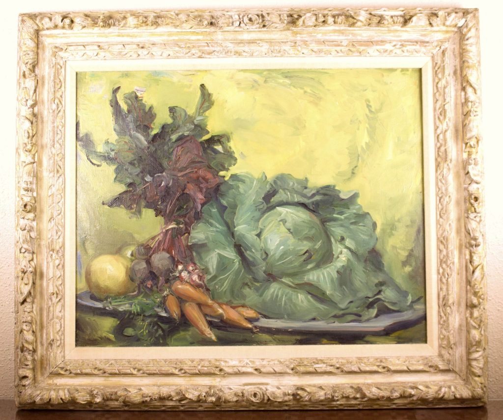 This canvas by Texas 20th-century painter Wayman Adams hung in the Jamail dining room. 