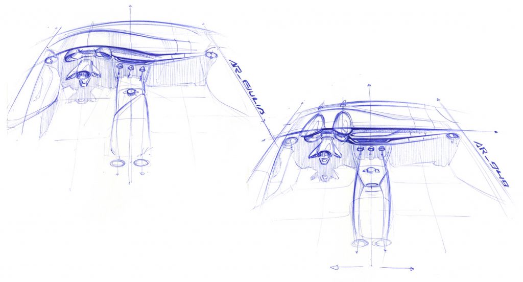 Crafting the new model began with a sketch on paper. 