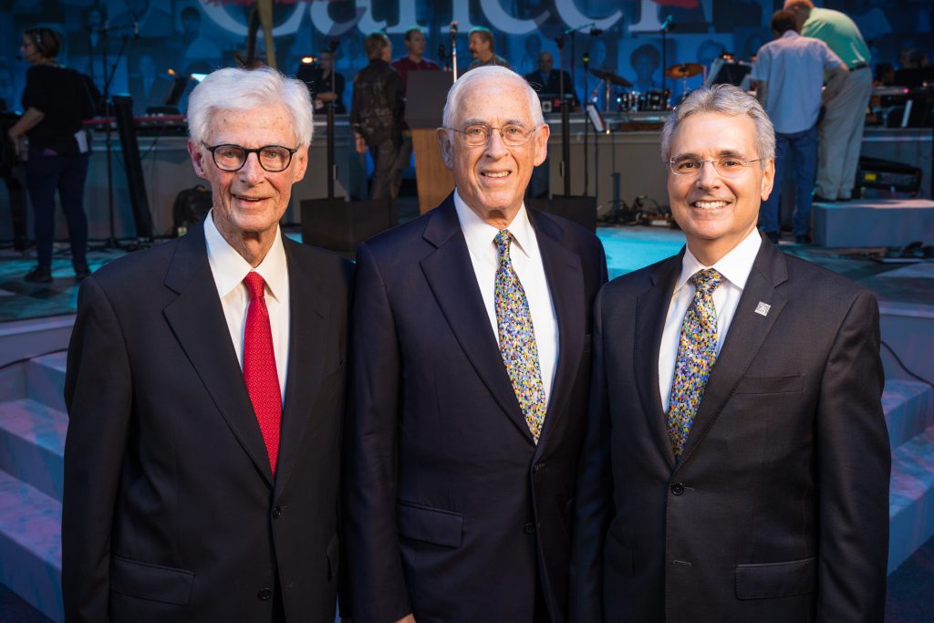 Ronald A. DiPinho, M.D., current President of MD Anderson, along with former presidents John Mendelsohn, M.D. and Charles A. LeMaistre, M.D.