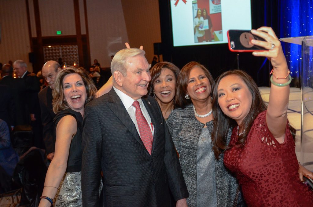 Roseann Rogers, Dave Ward, Gina Gaston, Melanie Lawson, Miya Shay at Crime Stoppers gala 2016.