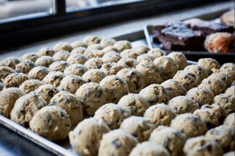 Tiny Boxwoods signature chocolate chip cookies take center stage at the new Tinys Milk & Cookies. 