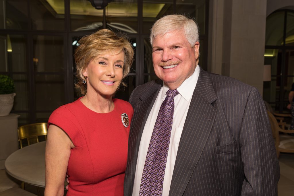 A reception for generous donors to MD Anderson’s 75th anniversary Gala was held Wednesday Nov. 9 at the home of Sheridan and John Eddie Williams. Ronald A. DiPinho, M.D., current President of MD Anderson, along with former presidents John Mendelsohn, M.D. and Charles A. LeMaistre, M.D. were among the VIP crowd.