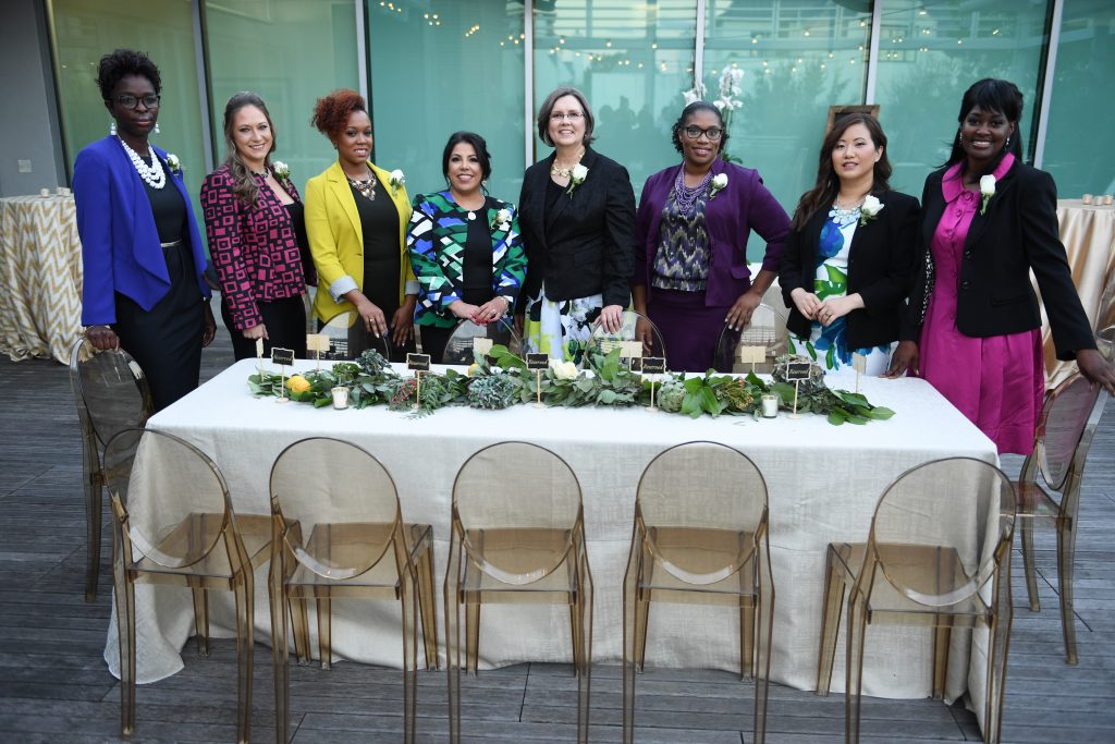 Honorees Tori Holmes, Karma Lacio, Anna Jackson, Paula Ramirez, Marla Blase, Leteisia Knox, Bora Chang, Theressa Ford