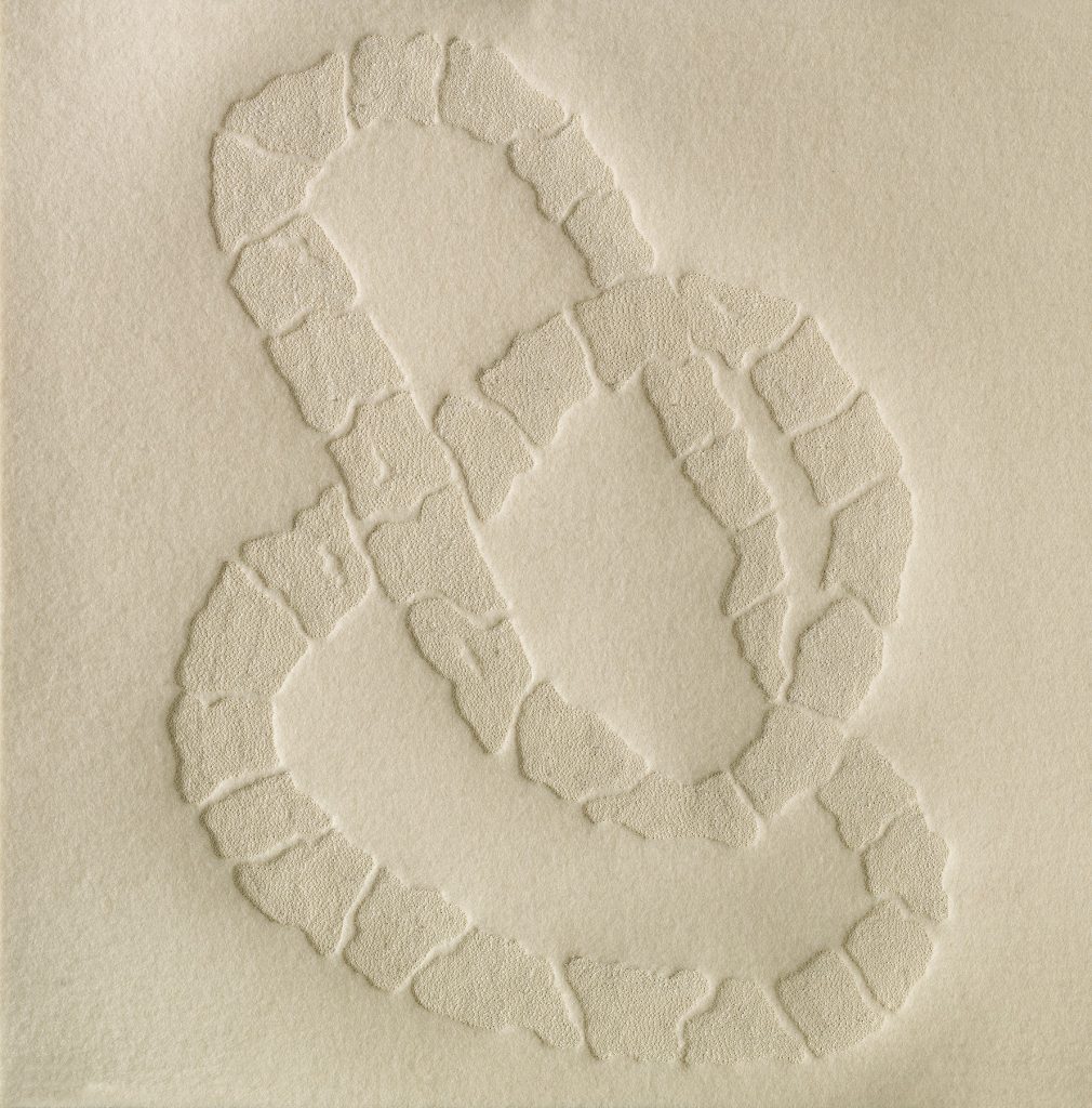 Rebecca Howdeshell's "Eight Plus Two," 2014. The Dallas artist, known for obsessive embroidered felt work, is among the contemporary talents Herold showcases via her art biz, a melding of a private gallery and consulting service.  