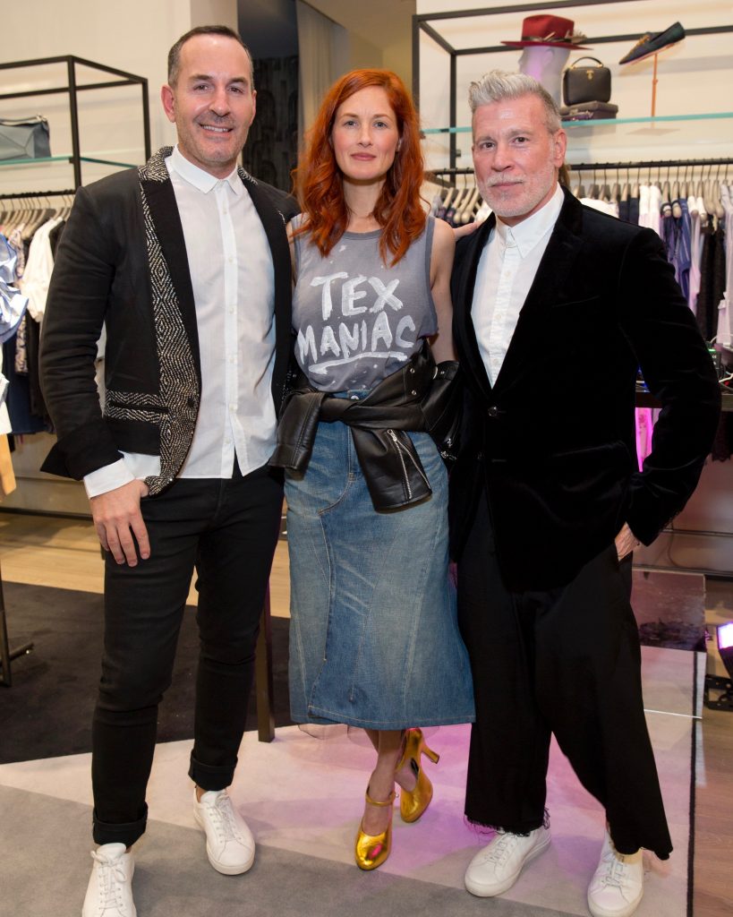 Brian Bolke, Taylor Tomasi Hill, Nick Wooster at Forty Five Ten opening