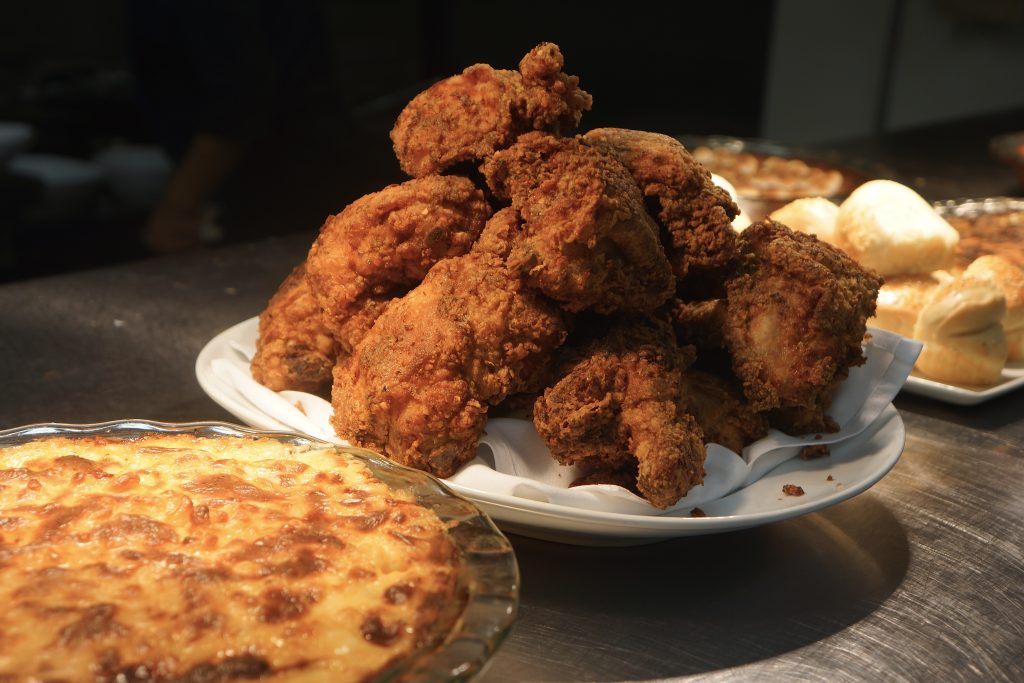 Fried chicken anyone? Head to Holley's for a cast-iron rendition served with black-eyed peas, mac and cheese, greens, and cornbread. 