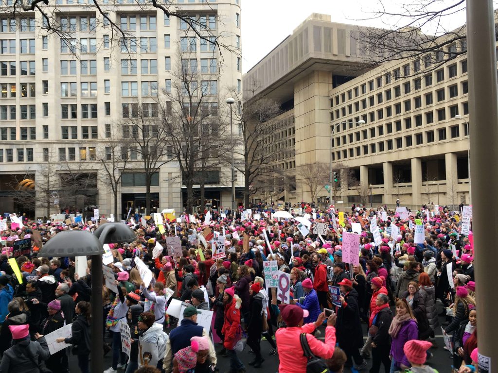 The cold, overcast day did not diminish the crowd. 