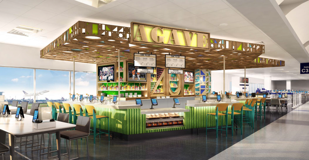Agave, a casual taqueria, is one of eight new restaurant additions United has planned for terminals C-South and E. 