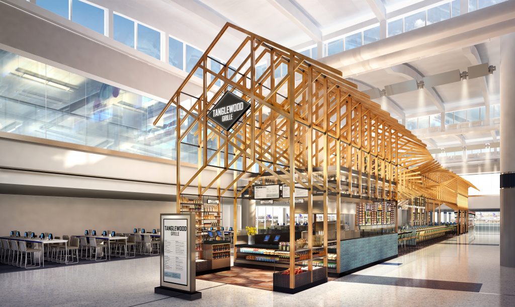 Tanglewood Grille offers an elevated dining experience inside the airport. 
