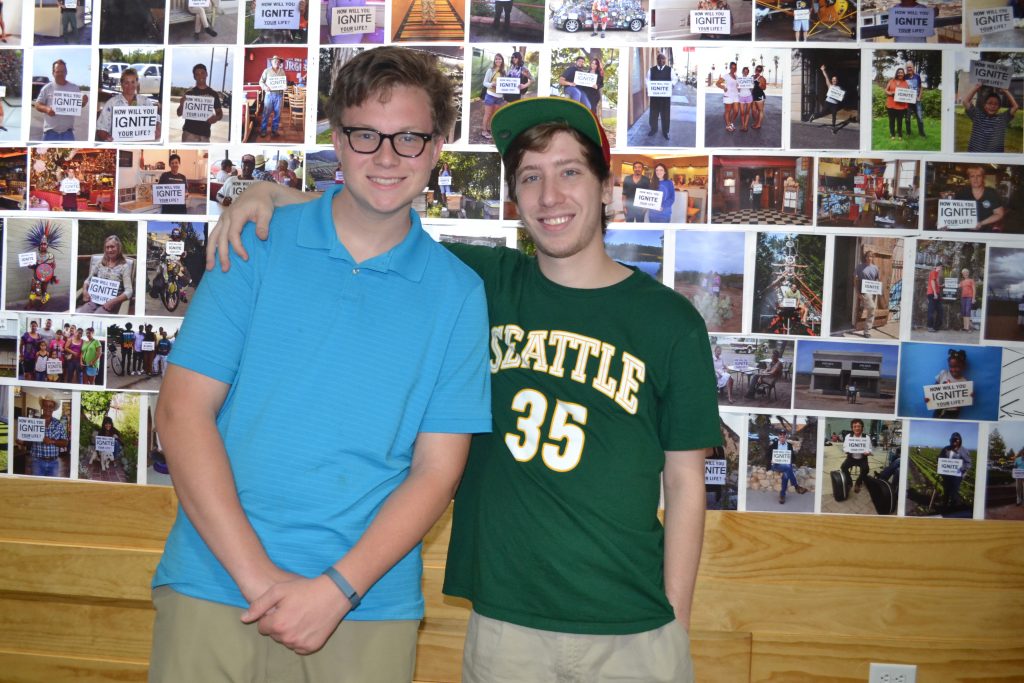 Matthew and Alexander Buchanan at the Flo Paris Ignite Your Life! closing party. 