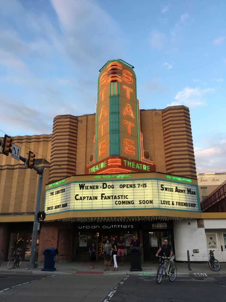 The historic State Theatre dates from 1942. It’s now owned by the Michigan Theater Foundation and about to get a major preservation redux. 