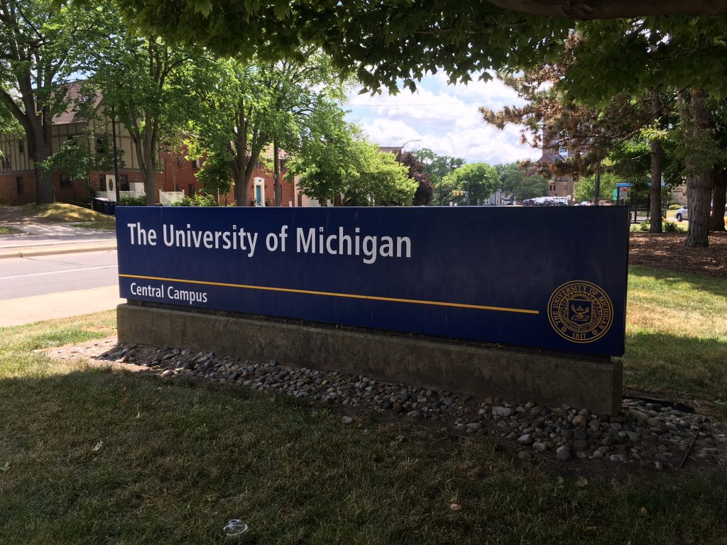 The entrance to the University of Michigan main campus, where my Dad taught when I was born. I had not been back to Ann Arbor since I was a baby. 