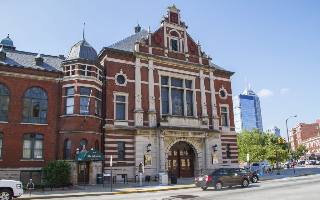 A nice preservation story: The 1894 Athenaeum building in Indianapolis, originally erected by the German-American community has been restored and is used for cultural purposes, including a restaurant, event rentals, and theater. 
(Photo visitindy.com)