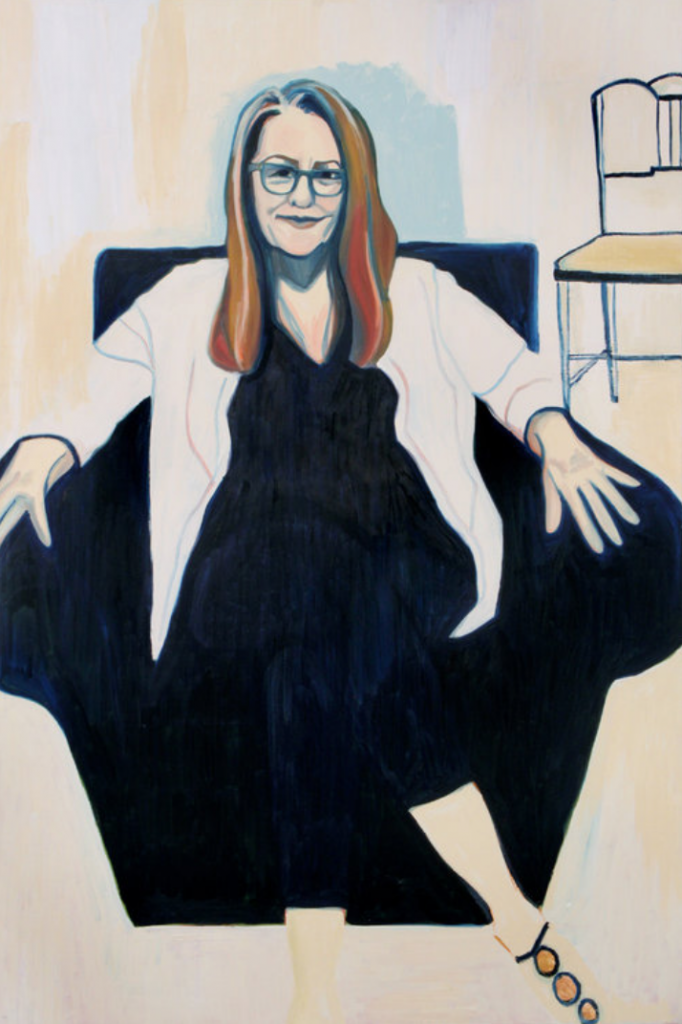 Fisher's women command attention, as in "Impermanence," 2015. 