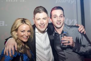 Stephanie Gerry, Al Farb, Jonathan Blake (Photo by Kian Adkins Chance)