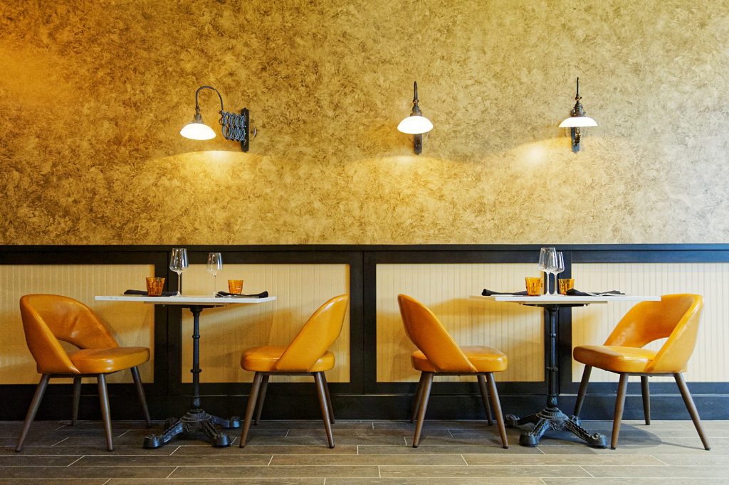 Inside the new Brasserie du Parc. 