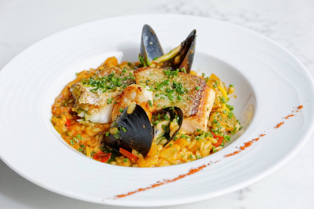 Get ready for seafood overload with this risotto. 