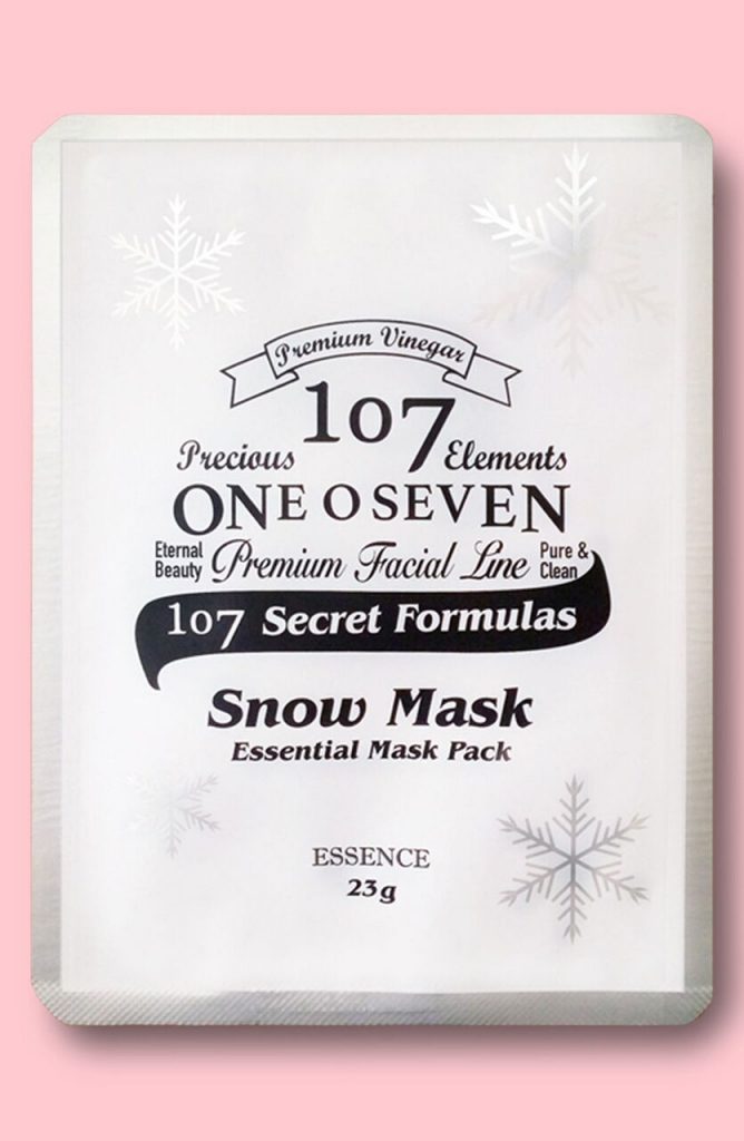 One O Seven Snow Sheet Mask, Pack of 8, $20