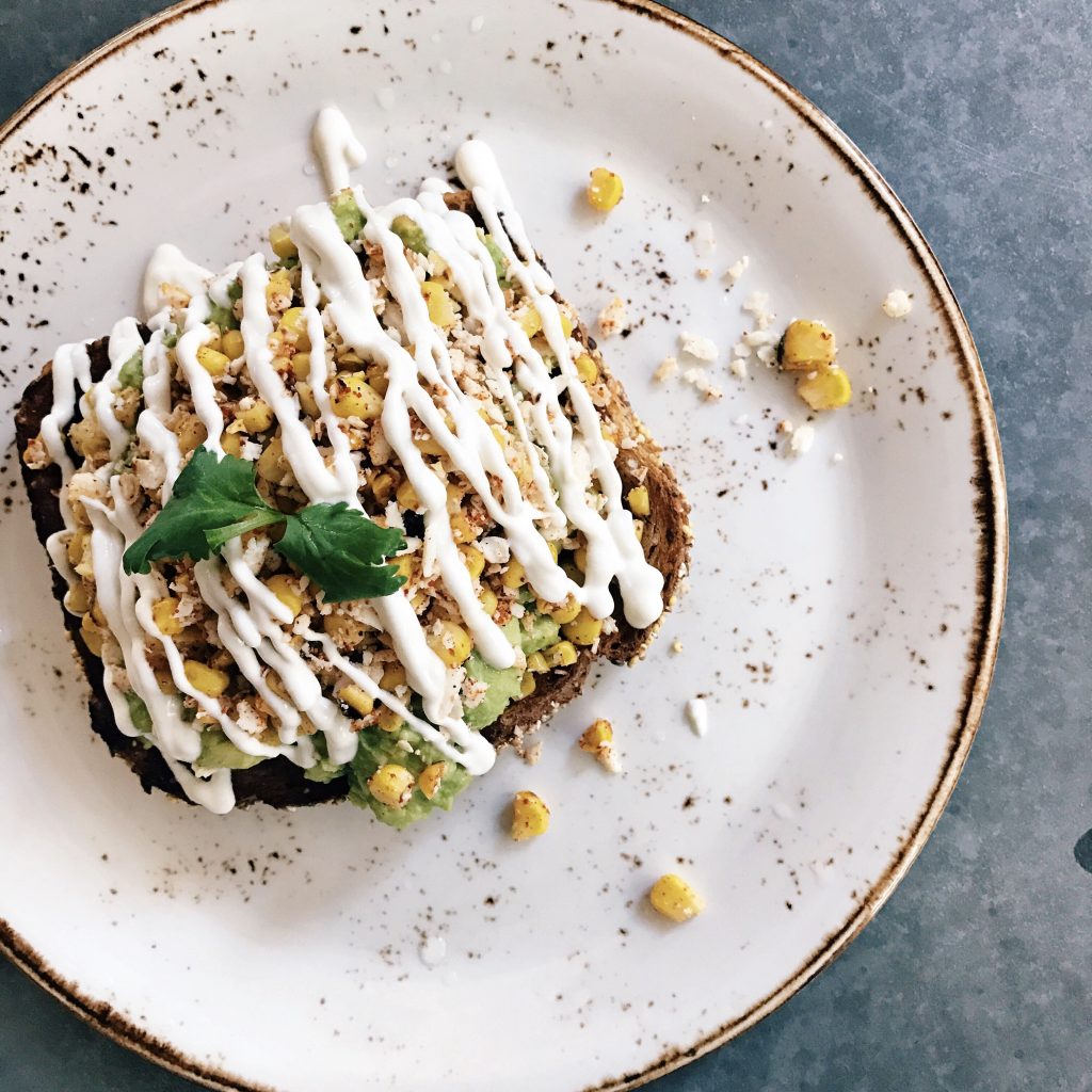 What's better than avocado toast? Elote-topped avocado toast.