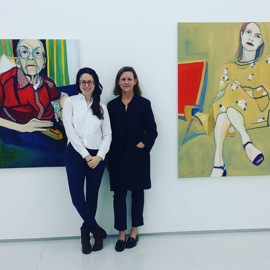 Gallery director Hilary Hunt with headliner Sarah Fisher. 