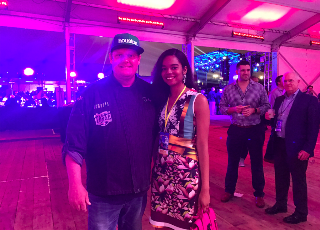PaperCity's Assistant Digital Editor Jailyn Marcel with chef Beau MacMillan. (Photo by Jailyn Marcel) 