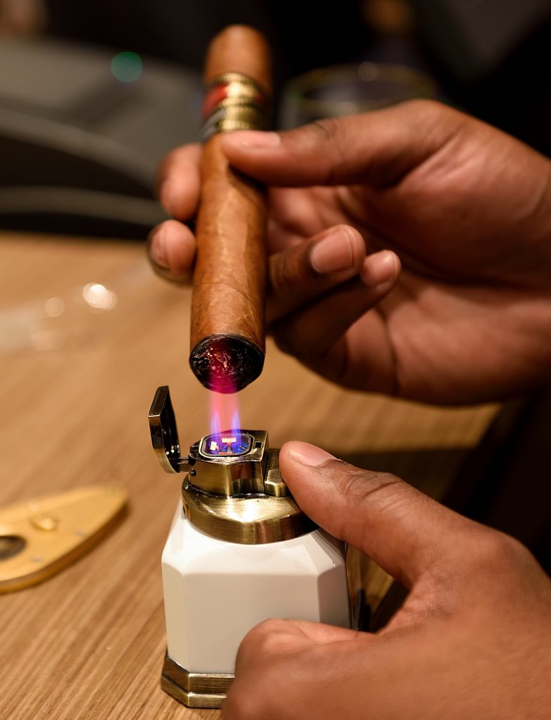 Cigars ruled the night at Davidoff of Geneva. 