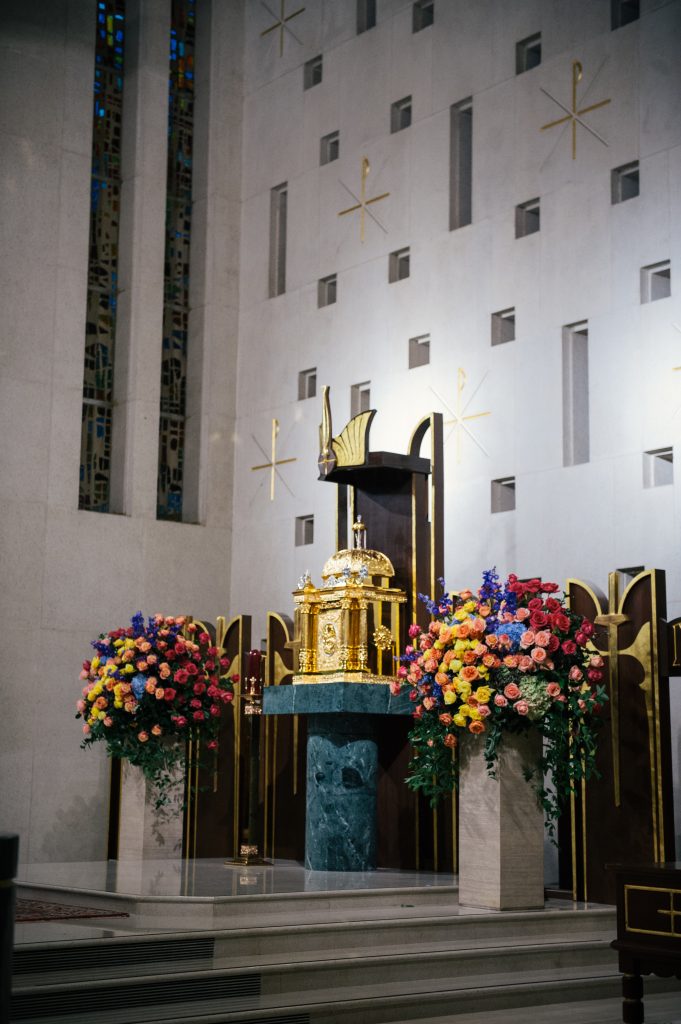 The stunning architecture and nave of St. Michael Catholic Church