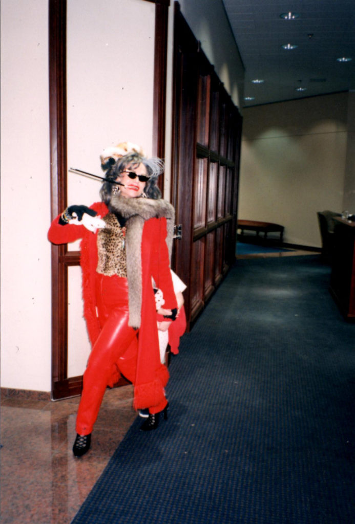 She’s the Bomb: This Supreme Power Banker Takes Dressing Up for Work to a New Wild Level